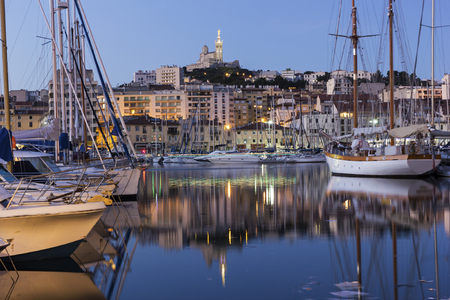 View on Marseilles in France in the morningのeditorial素材