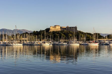 Fort Carre in Antibes in France in the morningの写真素材
