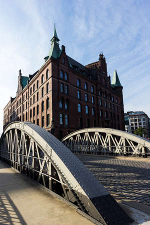 View on Speicherstadt in Hamburg in Germanyのeditorial素材