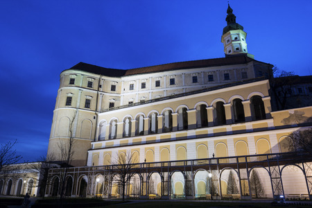 Mikulov Castle in Czech Republic in the eveningのeditorial素材