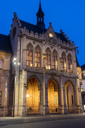 View on Erfurt City Hall in Germanyのeditorial素材
