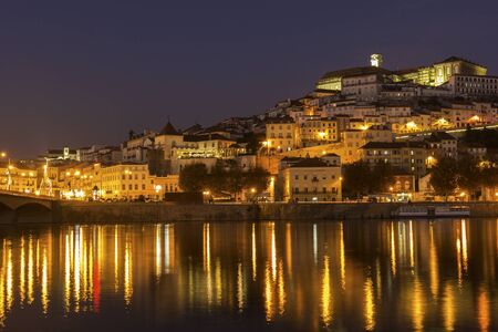 Coimbra by Mondego river in Portugalの写真素材