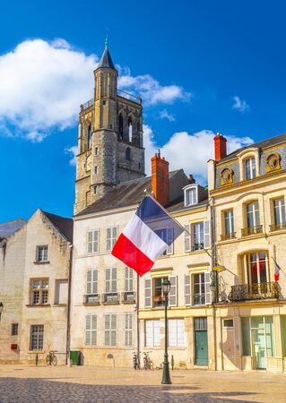 Traditional architecture of Orleans old streets. Orleans, Franceの写真素材