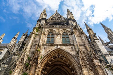 Saint-Ouen Abbey Church, a Gothic Roman Catholic church in Rouen, Normandy, Franceの写真素材