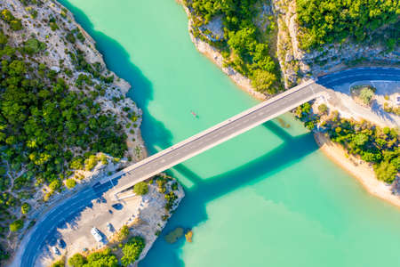 Wonderful view of the Verdon Gorge. Aiguin, Provence, Franceの写真素材