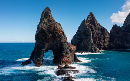 Landscape with Ponta de Sao Lourenco, Madeira Island, Portugalの写真素材