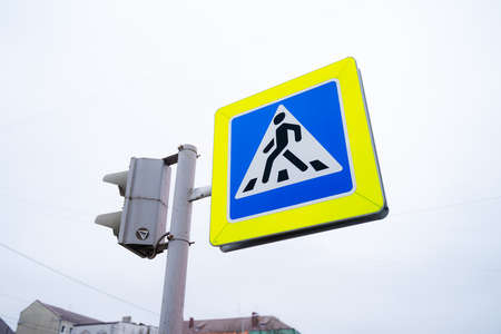 pedestrian crossing sign for peopleの写真素材