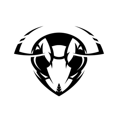Furious hornet head badge.のイラスト素材