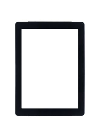 digital tablet isolated on white with clipping pathの写真素材