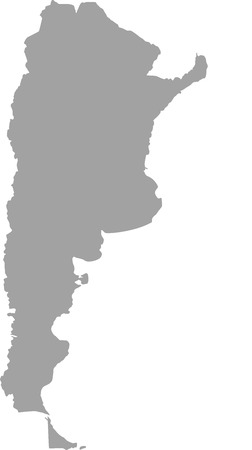 Argentina outline vector in gray colorのイラスト素材
