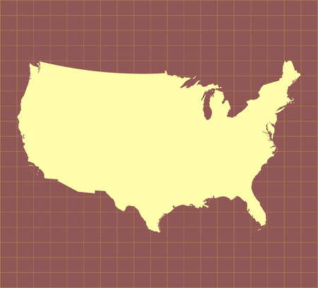 United States map outlineのイラスト素材