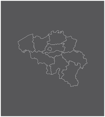 Belgium map outline with borders of provinces or statesのイラスト素材