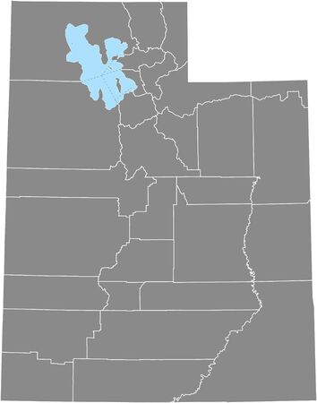 Utah counties mapのイラスト素材
