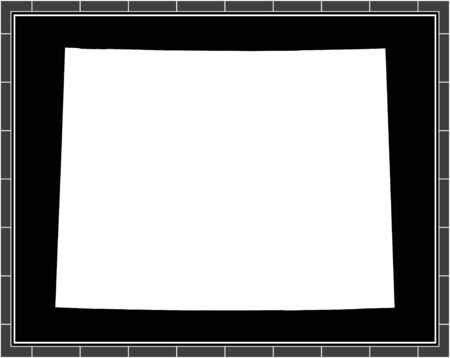 Wyoming outline vector map cartographyのイラスト素材