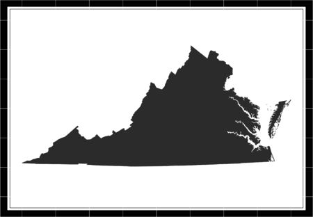 Virginia blank silhouette mapのイラスト素材