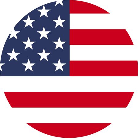 Flag of USA circle iconのイラスト素材