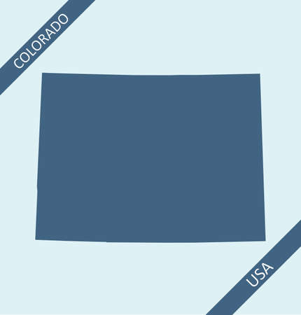 Blank map of Colorado USAのイラスト素材