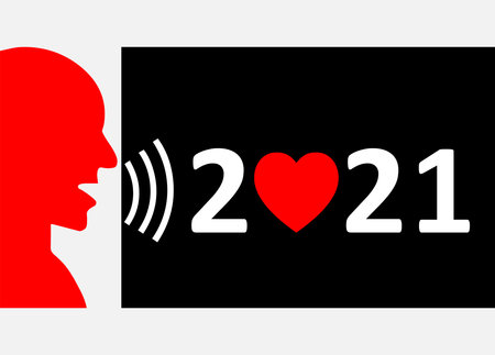 Happy New Year 2021 postcard