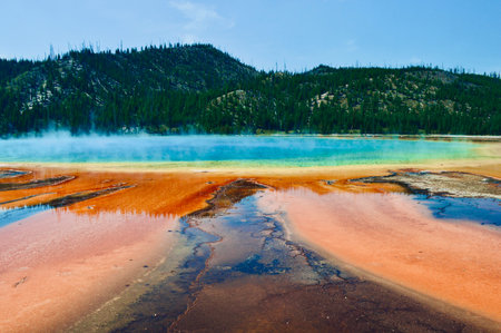 Grand Prismatic Spring Wyoming USAの写真素材