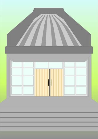 Country Club, front view, with natural background.のイラスト素材