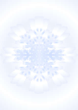 Figurine of snowfall in the winter season on the blue-white background.のイラスト素材