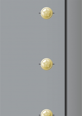 A piece of an army overcoat buttoned with military buttons のイラスト素材