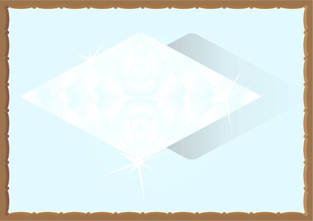 Brilliant with shadow in the curly frame with gleam  のイラスト素材