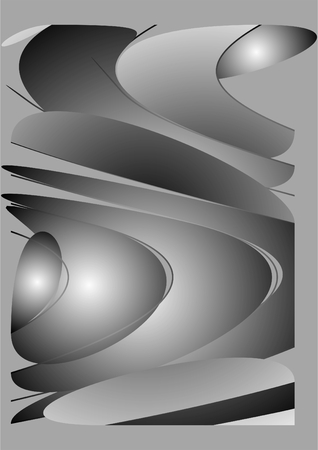 The abstract image of geometric shapes oval on a gray background  のイラスト素材