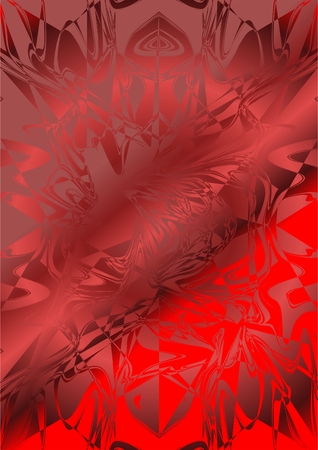 Fabric of red satin, in a chaotic form, with different shades.のイラスト素材