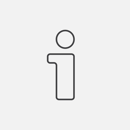Information. Line Icon Vector. Sign isolated on white background. Flat design style.のイラスト素材