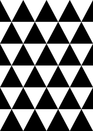 Triangle pattern, texture. Geometric vector background. Black and white triangular, mosaic. A4 paper for poster, postcard, fabric textile, wrapping. Decorative scandinavian design for interiorの写真素材