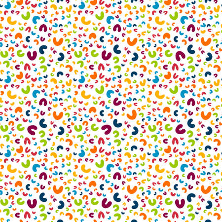 Fluid spot seamless pattern. Vector organic shapes coloured texture. Fabric textile backgroundのイラスト素材