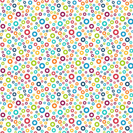 Circle round ring Vector Seamless Pattern. Colourful bubble texture. Abstract background design.のイラスト素材