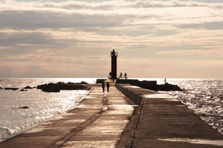 Evening on seaの写真素材