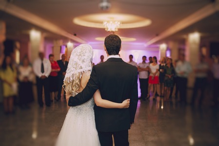 the bride at a wedding in the restaurant HDの写真素材