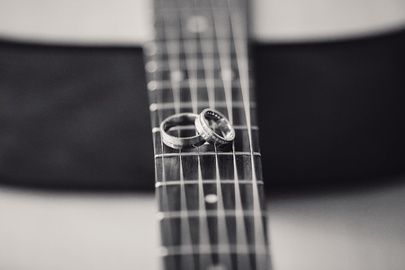 charming wedding couple celebrate their wedding day in Odessa winterの写真素材