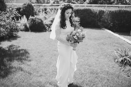 charming sunny day wedding day in Odessaの写真素材