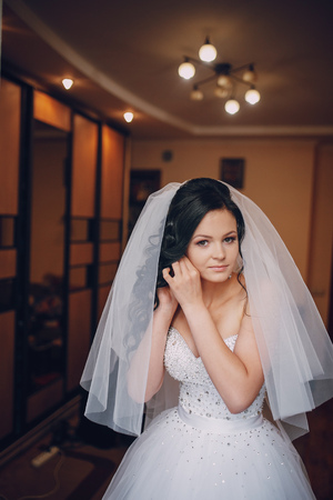beautiful summer wedding that took place in the old city with wonderful architectureの写真素材