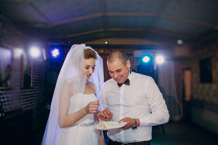 beautiful blonde couple celebrate their  wedding dayの写真素材