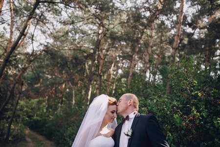 beautiful blonde couple celebrate their  wedding dayの写真素材