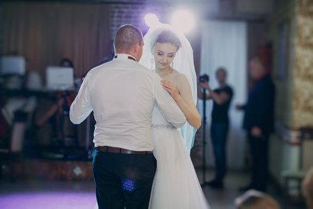 beautiful blonde couple celebrate their  wedding dayの写真素材