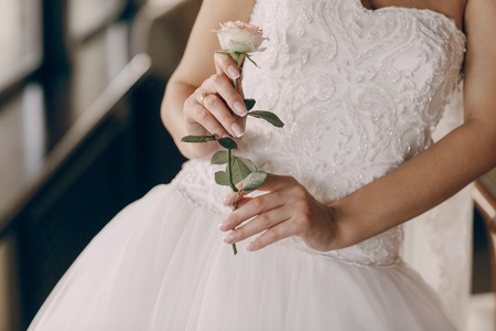 beautiful summer wedding that took place in the old city with wonderful architectureの写真素材