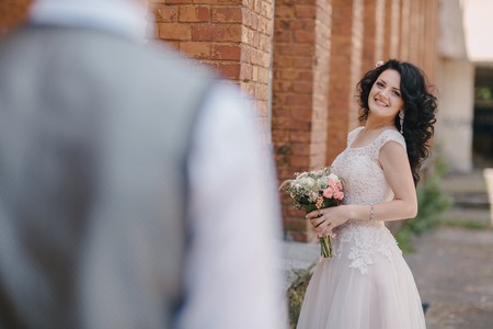 Royal wedding in the old townの写真素材