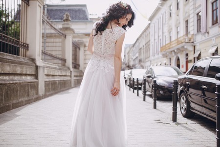 Royal wedding in the old townの写真素材