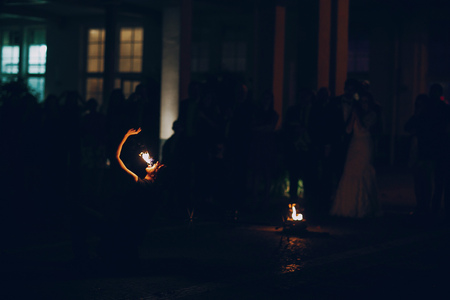 fireshow in aweddingの写真素材