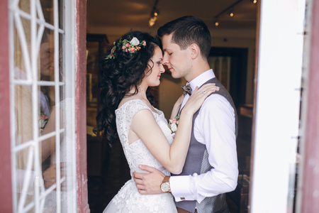 Royal wedding in the old townの写真素材