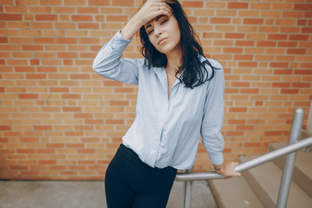 young model brunetteの写真素材