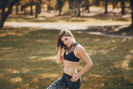 beautiful sporty girlの写真素材