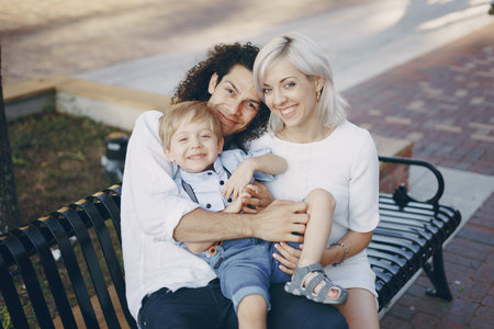 beautiful young family