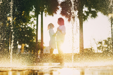 beautiful young familyの写真素材